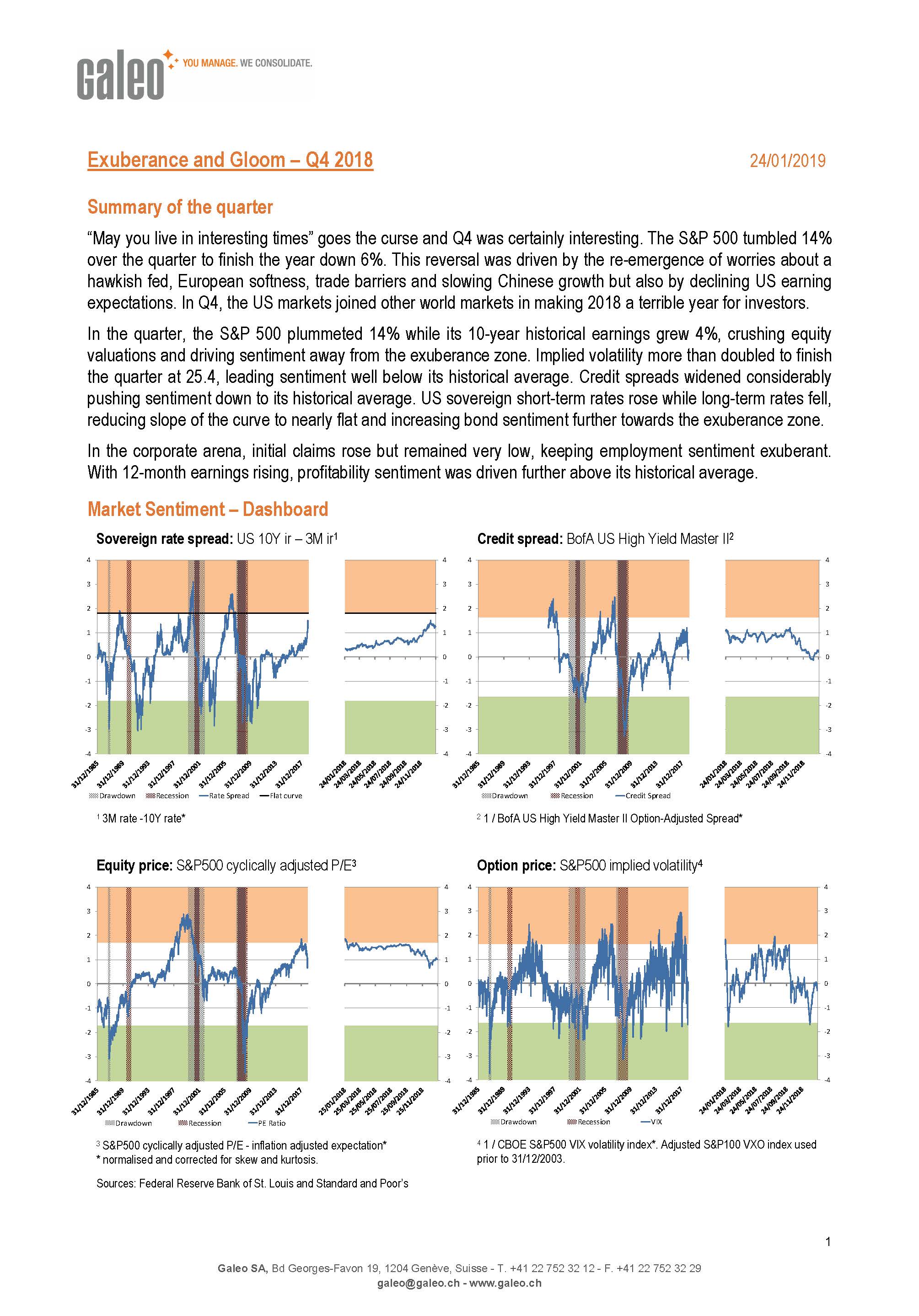 Exuberance and Gloom - Q4 2018